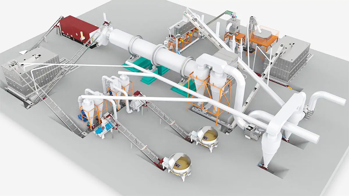 The production process of straw pellets: